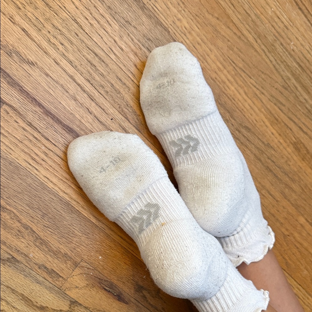 Well worn ankle socks